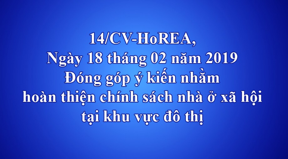 Đóng góp ý kiến nhằm hoàn thiện chính sách nhà ở xã hội tại khu vực đô thị