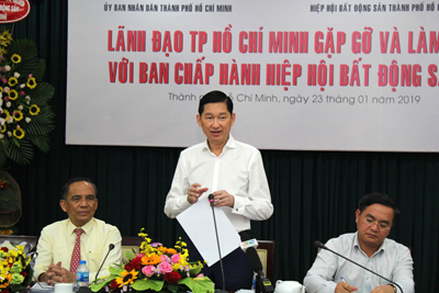 Lãnh đạo TPHCM làm việc cùng Ban Chấp hành HoREA ngày 23 tháng 01 năm 2019