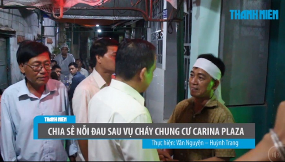 Chia sẻ nỗi đau sau vụ cháy chung cư Carina Plaza